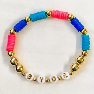“BYOE” Peloton heishi bead bracelet